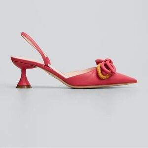 Rodo Pink and Yellow Slingback Heels